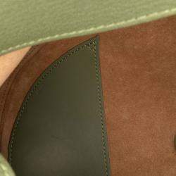 Pre Owned Loewe Green Small Leather Luna Hobo