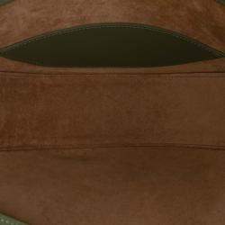 Pre Owned Loewe Green Small Leather Luna Hobo