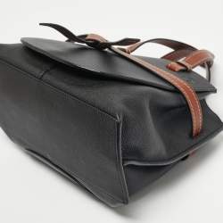 Pre Owned حقيبة يد توت لويفي جلد أسود/بني صغير غايت