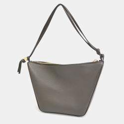 Pre Owned Loewe Brown Leather Mini Hammock Hobo Bag
