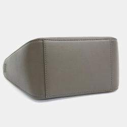 Pre Owned Loewe Brown Leather Mini Hammock Hobo Bag