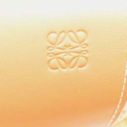 Pre Owned Loewe Beige/Orange Medium Raffia Gate Crossbody