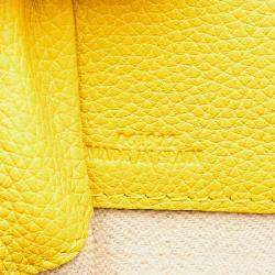 Pre Owned Loewe Yellow Mini Grained Calfskin Drawstring Hammock Bag