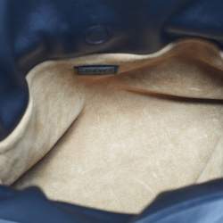 Pre Owned Loewe Black Leather Medium Flamenco Clutch Bag