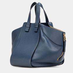 Pre Owned Loewe Blue Small Leather Hammock Satchel