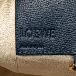 Pre Owned Loewe Blue Small Leather Hammock Satchel