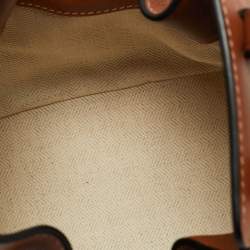 Pre Owned Loewe Brown Leather Mini Hammock Drawstring Bag