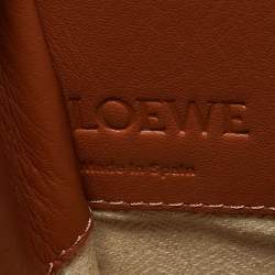 Pre Owned Loewe Brown Leather Mini Hammock Drawstring Bag