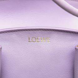 Pre Owned Loewe Purple Small Shiny Calfskin Paseo Satchel