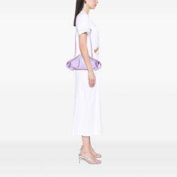 Pre Owned Loewe Purple Small Shiny Calfskin Paseo Satchel