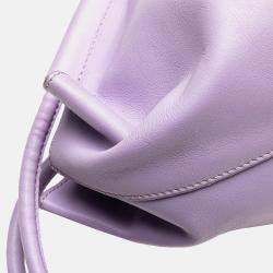 Pre Owned Loewe Purple Small Shiny Calfskin Paseo Satchel