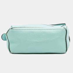 Pre Owned Loewe Blue Mini Calfskin Puzzle Satchel