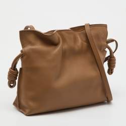 Pre Owned Loewe Brown Leather Mini Flamenco Shoulder Bag