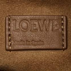 Pre Owned Loewe Brown Leather Mini Flamenco Shoulder Bag