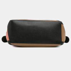 Pre Owned Loewe Brown Small Calfskin Graphic Puzzle Satchel