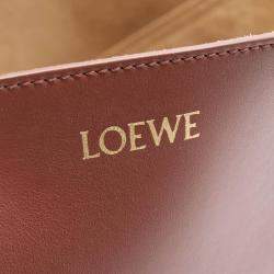 Pre Owned Loewe Puzzle Fold Large Brown Leather Tote Bag