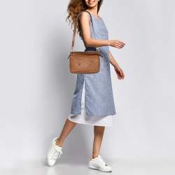 Pre Owned Loewe Tan Leather Small Puzzle Shoulder Bag