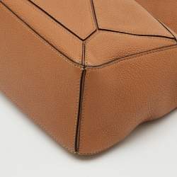 Pre Owned Loewe Tan Leather Small Puzzle Shoulder Bag