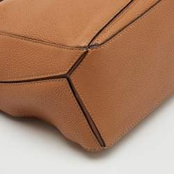 Pre Owned Loewe Tan Leather Small Puzzle Shoulder Bag
