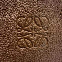 Pre Owned Loewe Brown Leather Gate Anagram Bucket Bag