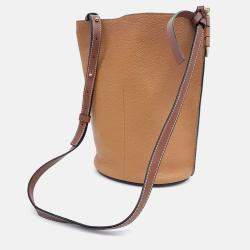 Pre Owned Loewe Brown Leather Gate Anagram Bucket Bag