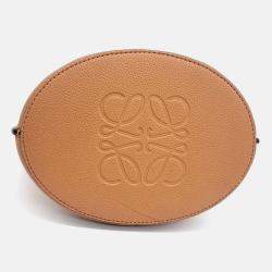 Pre Owned Loewe Brown Leather Gate Anagram Bucket Bag