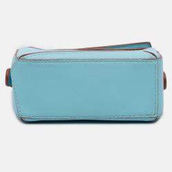 Pre Owned Loewe Blue Nano Calfskin Puzzle Satchel