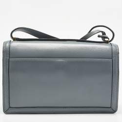 Pre Owned Loewe Light Blue Leather Barcelona Crossbody Bag