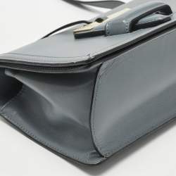 Pre Owned Loewe Light Blue Leather Barcelona Crossbody Bag
