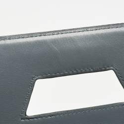 Pre Owned Loewe Light Blue Leather Barcelona Crossbody Bag