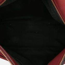 Pre Owned Loewe Red Medium Tricolor Calfskin Puzzle Satchel