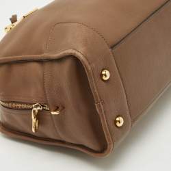 Pre Owned Loewe Brown Leather Amazona Satchel