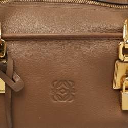 Pre Owned Loewe Brown Leather Amazona Satchel