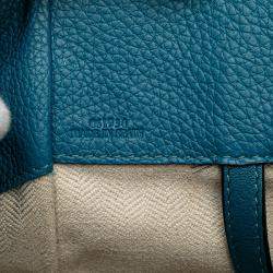 Pre Owned Loewe Blue Small Grained Calfskin Drawstring Hammock Bag