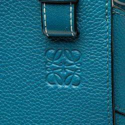 Pre Owned Loewe Blue Small Grained Calfskin Drawstring Hammock Bag