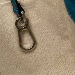 Pre Owned Loewe Blue Small Grained Calfskin Drawstring Hammock Bag