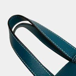 Pre Owned Loewe Blue Small Grained Calfskin Drawstring Hammock Bag