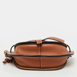 Pre Owned Loewe Brown Leather Mini Gate Dual Bag