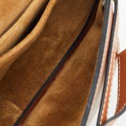 Pre Owned Loewe Brown Leather Mini Gate Dual Bag