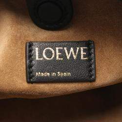 Pre Owned Loewe Flamenco Mini Black Leather Shoulder Bag
