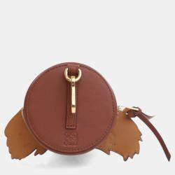 Pre Owned Loewe Heen Cookie Calfskin Coin Pouch
