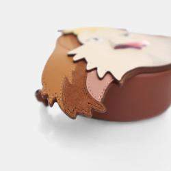 Pre Owned Loewe Heen Cookie Calfskin Coin Pouch