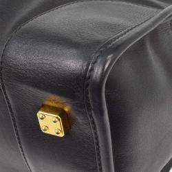 Pre Owned Loewe Amazona 32 Black Leather Handbag