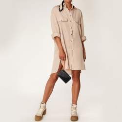 Pre Owned Loewe Black/Orange Leather and Patent Leather Anagram T Pouch