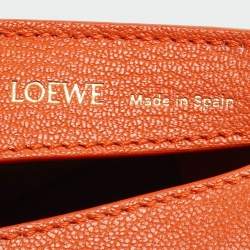 Pre Owned Loewe Orange Leather Luna Hobo