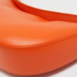 Pre Owned Loewe Orange Leather Luna Hobo