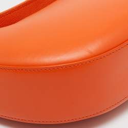 Pre Owned Loewe Orange Leather Luna Hobo