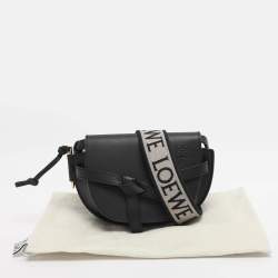 Pre Owned Loewe Black Leather Mini Gate Crossbody Bag