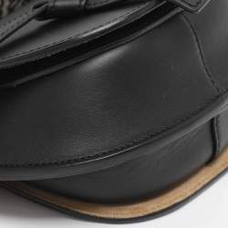 Pre Owned Loewe Black Leather Mini Gate Crossbody Bag