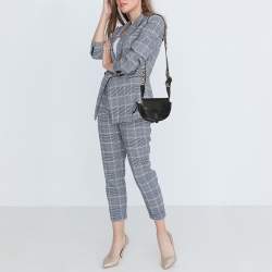 Pre Owned Loewe Black Leather Mini Gate Crossbody Bag